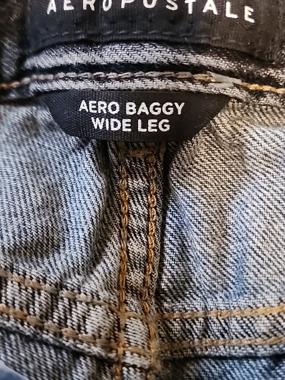 Aeropostale Women's Wide Leg Jeans in Dark Blue Denim - Picture 5 of 5